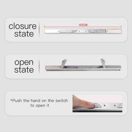 lcocove Aluminum Alloy Newspapers Holders Wall HCanging Clips Newspaper Clamp Design for Office，Home，Newspaper Rack Can Hold 30 pages