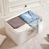 TYEERS Large Storage Bags with Zipper and Clear Window, Cotton