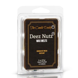 The Candle Daddy Deez Nutz Banana Nut Bread Maximum Scented Wax Cubes/Melts- 2 Packs -4 Ounces Total- 12 Cubes