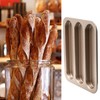 BSDLZCH Durable Carbon Steel Baguette Baking Molds, Nonstick French Bread