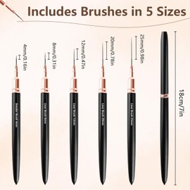 5Pcs Nail Art Liner Brushes Set Fine Detail Brushes for Thin Lines