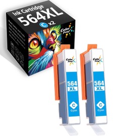 Colorprint Compatible Ink Cartridge Replacement for HP 564XL 564 XL Office Jet 4620 4622 DeskJet 3520 3522 Photosmart 7510 7520 7525 6520 5520 6510 5510 7515 B8550 C6380 Laser Printer (2-Pack, Cyan)