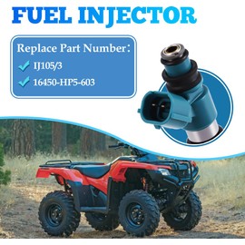 TRX420 Fuel Injector Compatible with Honda Rancher 420 Foreman 500 TRX420FM TRX420FPM TRX500FM TRX500FPM 4X4 2007 2008 2009 2010 2011 2012 2013, Replace 16450-HP5-603 Fuel Injector Nozzle