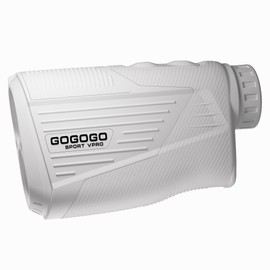 Gogogo Sport Vpro ZeroIn Rechargeable Golf Range Finder with Slope 2500 Yards Magnetic Rangefinder Disc Golf 500-Yard Flag-Lock (White)