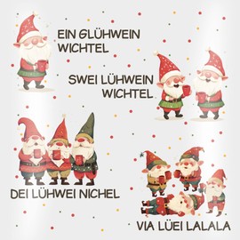 Cushion 40 x 40 cm Decorative Cushion - Christmas Cushion Christmas Gifts - A Mulled Wine Swei Mulled Wine | Gnome | Christmas Market | Christmas Motif I Christmas Market I Advent Season - 40 x 40 cm