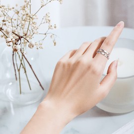 Ladytree Inspirational Jewelry S925 Sterling Silver Engraving Size Adjustable Personality Encouragement Jewelry for Women (Be Fearless)