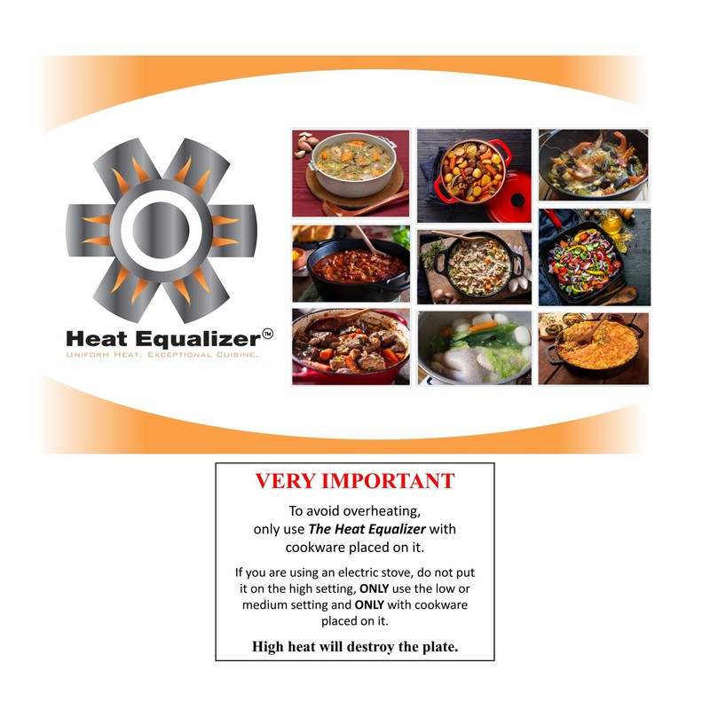 Heat Equalizer-6 inch None Stick Copper finish Heat Diffuser for