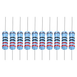 YOKIVE 30PCS Metal Film Resistors 220 Ohm Resistors 2W 1% Tolerance Lead for DIY Electronic Projects 5 Color Band 15.5+/-1mm