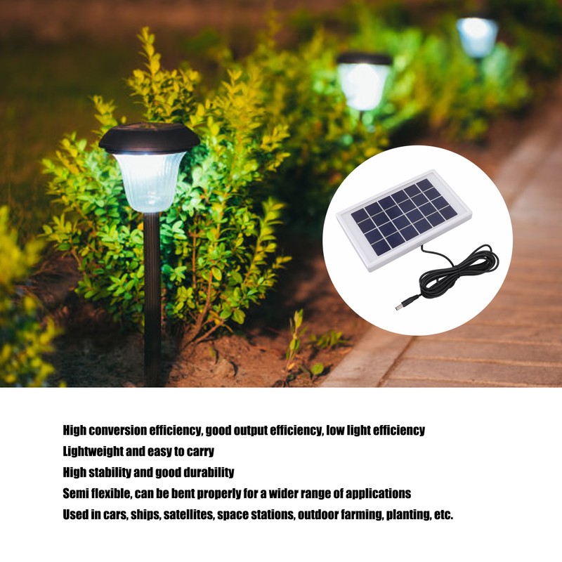 3W 6V Solar Panel High Conversion Efficiency Semi Flexible Polycrystalline