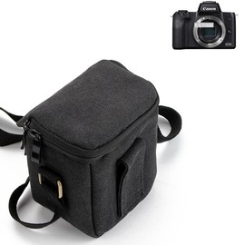K-S-Trade Kameratasche Für Canon EOS M50 Umhängetasche Für Canon EOS M50 Schulter Tasche Tragetasche Kameratasche Fototasche Schwarz Schutzhülle