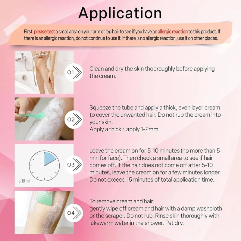 2pcs Crema Depilatoria Íntima Para Cara Piernas Axilas