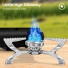 Odoland Portable Camping Stove Propane 1400W Gas Stove Collapsible Backpacking