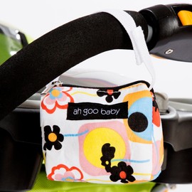 Ah Goo Baby Pacifier Holder and Tote, Poppy Pattern