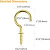 FENGXUE Pack of 100 1 inch copper cup hooks, metal