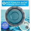 SlipX Solutions Bottomless Bath Overflow Drain Cover for Tub, Adds