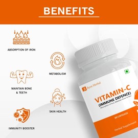 Generic Generic PA Vitamin C Capsule with Amla & Zinc - Immune System Support, Antioxidant, and Skin Health Supplement - 60 Veg Capsules