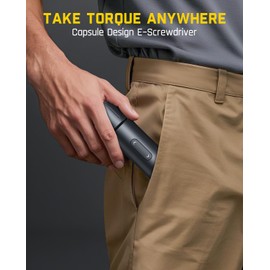 Fanttik S1 Capsule 3.7V Cordless Screwdriver, Electric Screwdriver, Max 5 N.m, 320 RPM Motor, 5 Pcs Double-Ended Bits, Compact Design, LED Light, 1/4''Hex, Idea Tool for Furniture, Appliances-Grey