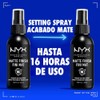 Nyx Professional Makeup, Dúo Spray Fijador De Maquillaje, Acabado Mate