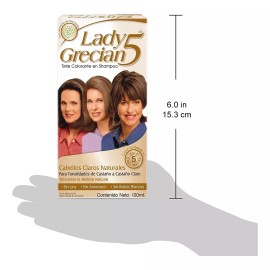 Lady Grecian Tinte Lady Grecian 5 Tono Castaño Claro A Castaño 3 Pack