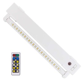 LUXSWAY 46 LED Super Bright Under Cabinet Lighting Battery Operated, Battery LED Remote Light, Wireless Led Shelf Lighting with Remote, Warm/Cool White Stick Up Light for Pantry, Timer Off & Dimmer