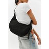 Medium Nylon Crescent Bag - Casual Shoulder Crossbody with 47"