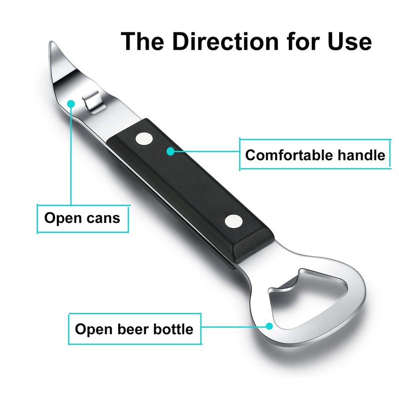 HANCELANT Can Punch Bottle Opener, Manual Stainless Steel Can Opener