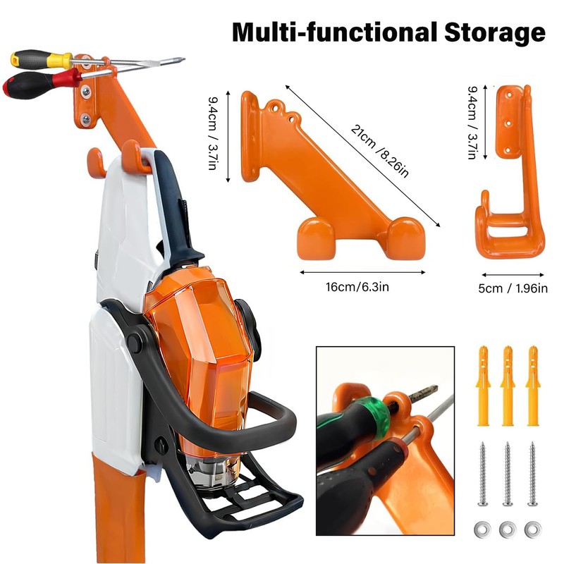 Chainsaw Hanger - 1Pack/2 Pack Chainsaw Holder, Heavy Duty Chainsaw