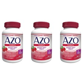 AZO 아조 크랜베리 추출물 무설탕 100정 3개, 100정, 3개 AZO Sugar-Free Cranberry Extract 100 Tablets, 3 Packs