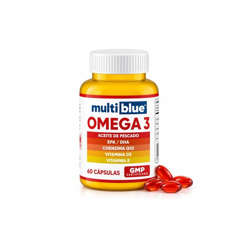 MultiBlue - Omega 3 Salmon Oil 60 Capsulas | Con