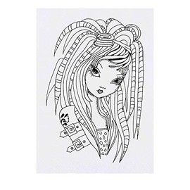 'Manga Style Girl' Temporary Tattoo - Water Resistant, Skin-Safe, Non-Toxic Transfer (TO00021777)