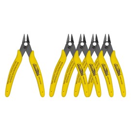 HOUSERAN Flush Cutters, 5 Pack, 5 Inch Micro Flush Cut Pliers with Spring, Side Cut Nippers, Mini Wire Cutters Model Nippers Flush Cutters for Jewelry Making, Plastic Models, Zip Ties, Electronics