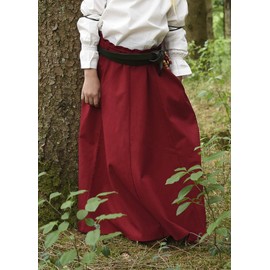 Medieval Skirt for Girls Lucia Cotton – Children's Costume Medieval Clothing Viking, red