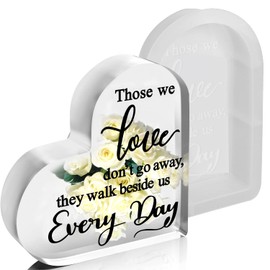 Memorial Heart Silicone Mold - This We Love Standing Heart Epoxy Mold - DIY Keepsake for Weddings, Anniversaries & Funerals