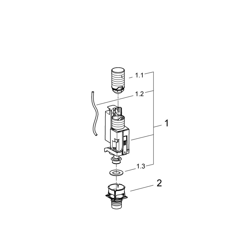 GROHE 38736000 | Dual flush Valve Set