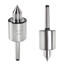 netuera MT1 Live Center Morse Taper with 60 Degree Point, 1MT Triple Bearing Lathe Medium Duty Live Tailstock Center for High Speed Turning CNC Work