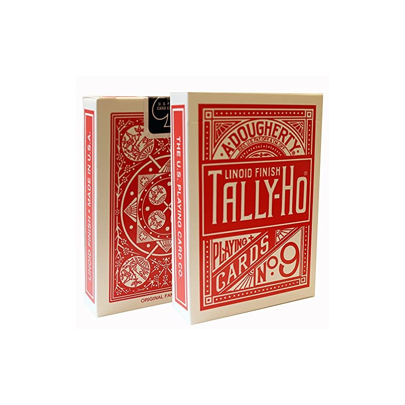 Tally Ho Fan Back Playing Cards - 2 Deck Set