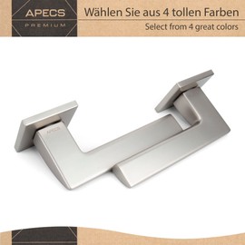 APECS Door Handles Interior Doors Modern Door Handle for Front Door and Interior Door with Square Rosettes Door Handle Niсkel Matt Handle Set with Mounting Material Door Fitting Model ELECTRA