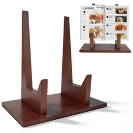 Wooden Cookbook Stand,Multifunctional Kitchen Book Stand,Cookbook Holder for Kitchen Counter Decor,Recipe Book Stand, Rustic Recipe Book Holder Stand