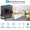 REVODATA Ultra HD 8MP Mini POE IP Camera,4K Small Indoor