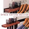 HeywoodCabin Premium Walnut Wood Belt Organizer with Sliding System -