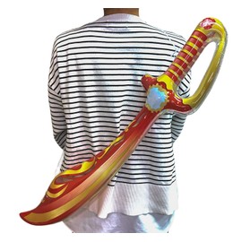 Ryuya Flaming Sword, Air Inflated, Total Length 29.5 inches (75 cm), Vinyl Swords (3 Colors x 4 Pieces), 12 Pieces (Festivals/Events/Children's Parties/Clubs/Holidays) Children's Toy