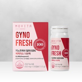 Mobita Movita 10 Billion Genofresh Vaginal Lactobacillus & Bifidus Respecta Women's Vaginal Health Intestinal Health 30 Capsules, 1 Piece / 모비타 100억 지노프레쉬 질유산균&비피더스 리스펙타 여성 질건강 장건강 30캡슐, 1개