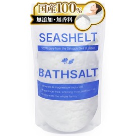 Sea Shelt SEASHELT Bath Salt, Magnesium, Moisturizing (Natural Ingredients, Made in Japan), Unscented, Bath Cosmetics, Measuring Spoon, 30 Servings (1 Piece)