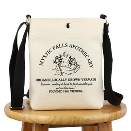 G2TUP Vampire TV Show Inspired Gift Mystic Falls Tote Bag Damon and Stefan Handbag Salvatore Brothers TVD Merch Fans (Mystic Falls-x)