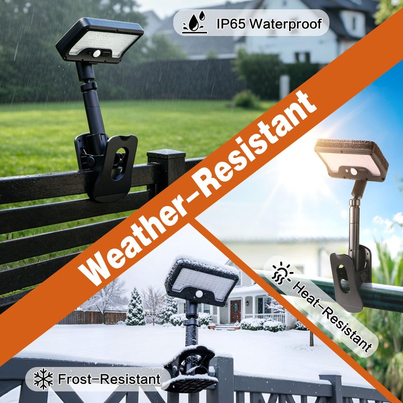 LynsaTac Clip on Solar Lights Outdoor with Motion Sensor, IP65