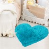 sourcing map Faux Fur Sheepskin Area Rugs, Heart Shaped Shaggy
