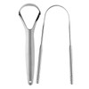 Tongue Cleaner with 2 Mini Hooks Medical Grade Stainless Steel