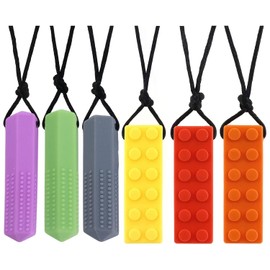 Collar Sensorial para Masticar, Collar Masticable Sensorial con Diamantes para Niños Sensoriales, Collars Masticable de Ansiedad para Autismo, TDAH Y Necesidades de Masticación de Motor oral