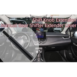 SIXRUN Shift Knob Extension Manual Gear Shifter Extender Lever M10x1.5 Black Universal for Most Manual Vehicles