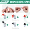 OURU 150PCS Grease Fittings Kit, SAE & Metric Zerk Grease
